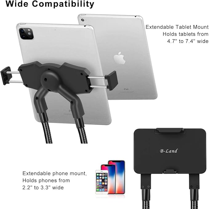 Cell Phone Holder Tablet Holder iPad Stand Universal Phone Stand | Lazy Bracket DIY Flexible Gooseneck Mounts with Multiple Function