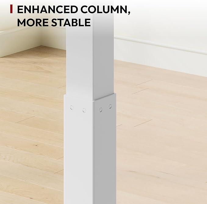 SANODESK Mobile Standing Desk with Hidden Wheels,Pneumatic Laptop Desk Rolling Computer Cart Movable Height Adjustable Small Sit Stand Desk for Home Office(27.6" W x 15.7" D, White+Maple Band)