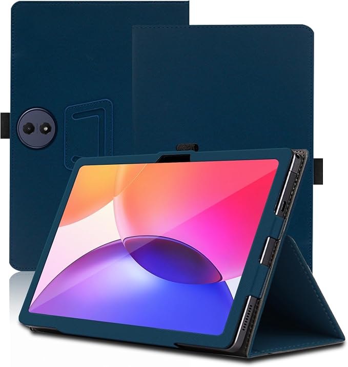 Case for TCL Tab A1 Plus 12.2 inch TCL Tab A1 Plus Tablet Case Folding Stand Protective Cover with Pencil Holder and Wrist Strap Full Protection. (Black)
