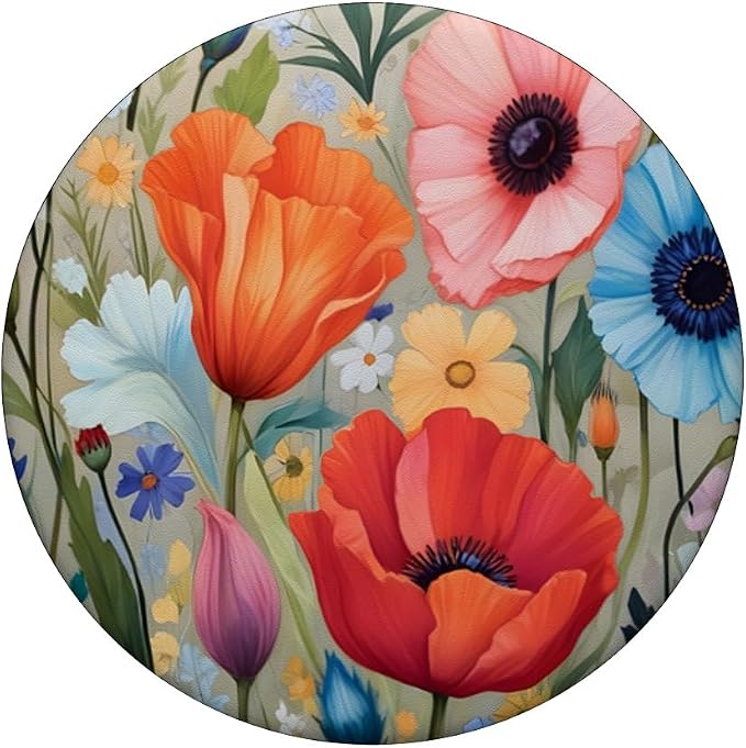 Blooming Wild Spring Garden Flowers Grasses Florals Leaves PopSockets PopGrip for MagSafe