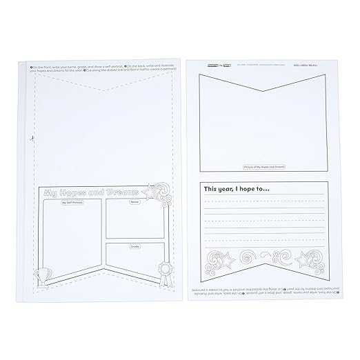 Really Good Stuff Ready-to-Decorate Hopes and Dreams Pennant Posters - Set of 24