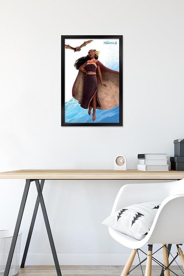 Trends International Disney Moana 2 - Matangi Wall Poster, 22.4L x 14.7W, Black Framed Version