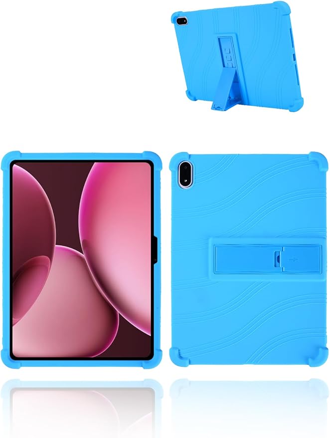 for OnePlus Pad 3 Android 15 Tablet13.2 inch Tablets CaseSoft Silicone Adjustable Stand Cover Lightweight Kids FriendlyBlack.