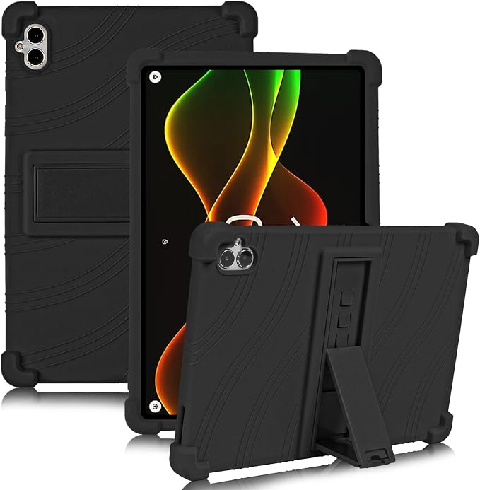 ATOOZ for Boost Celero 5G Tablet Case 10.95 Inch 2025Soft Silicone Shockproof Kids Case for Celero 5G Tablet 11 Inch with PC Stand (Black)