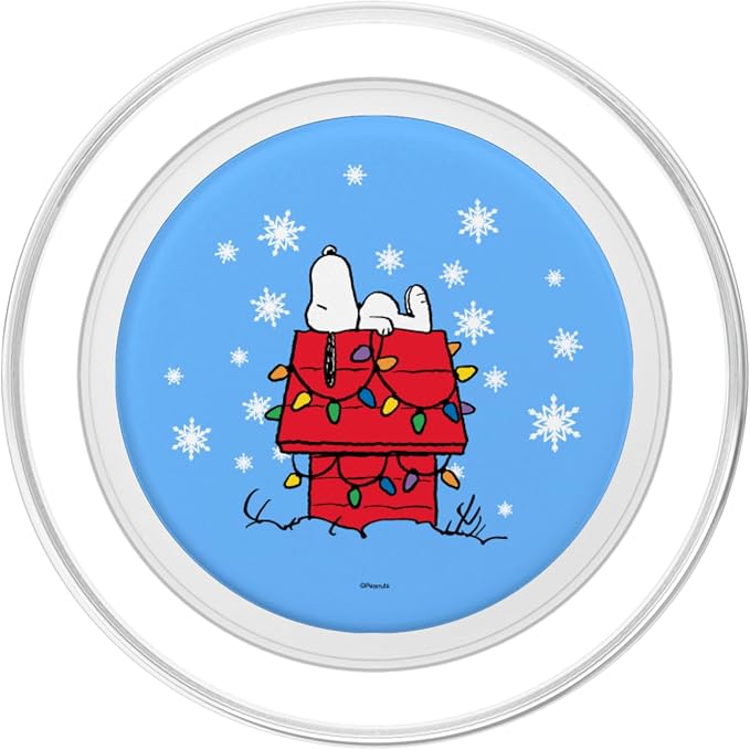 Peanuts Holiday Snoopy Dog House Lights PopSockets Adhesive PopGrip