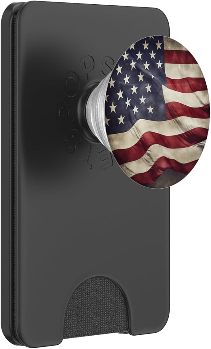 Blue Red White Flag USA PopSockets Adhesive PopGrip