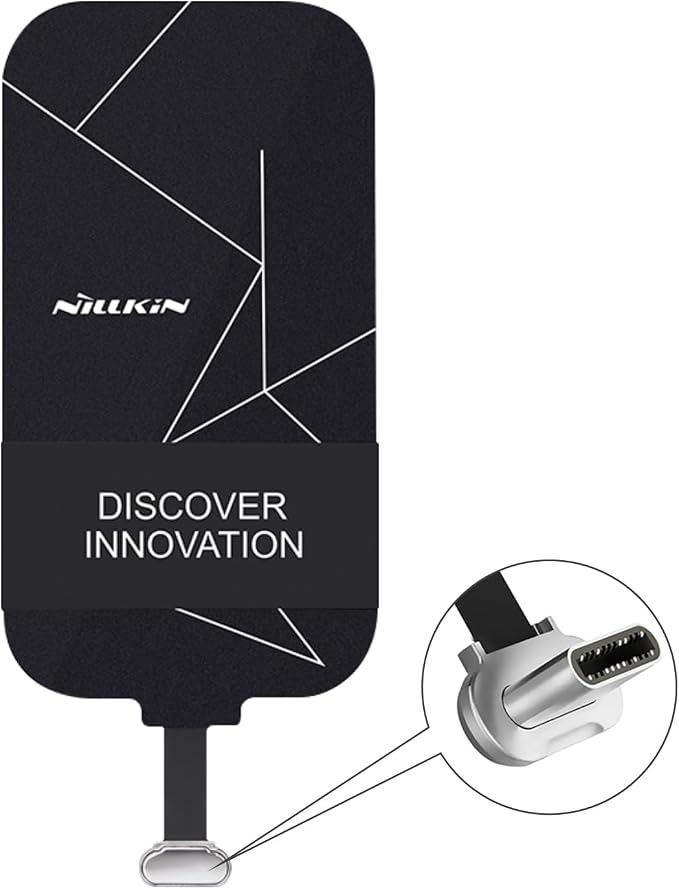 Nillkin Wireless Charging Receiver and Adapter Qi Wireless Charger Receiver Module for Google Pixel 3A XL Samsung Galaxy A13/A14/A15/A42 LG and Other USB C Phones Type C Long