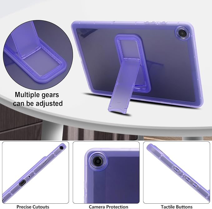 Dteck Case for Samsung Galaxy Tab A 8.0 (2015) Tablet SM-T350/355/357 Case 8 Inch PU Leather Lightweight Folio Case with Card Slots/Stand Features Cute Cartoon Protective Cover Purple Butterfly