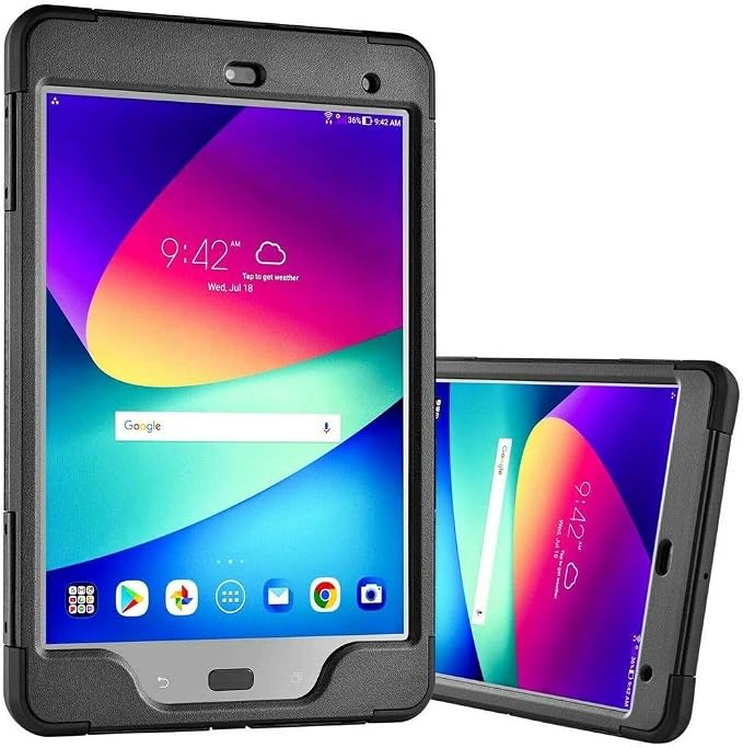 Verizon Rugged Case with Built-in Screen Protector for ASUS ZenPad Z8s 7.9 inch Tablet - Black