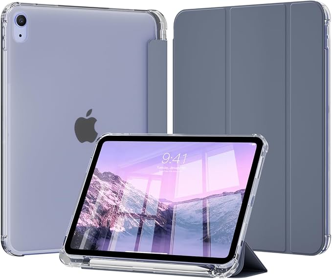 Shockproof Translucent Case with Pencil Holder for iPad Air 11/10.9 4th-8th