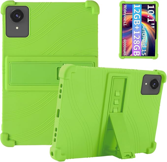 Case for ECOPAD T30 10.1-Inch Tablet – Shockproof Silicone Protective Cover with Kickstand Drop-Resistant Business Style (Black)