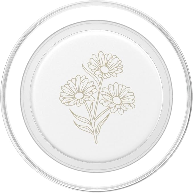 Beige White Daisy PopSockets Adhesive PopGrip