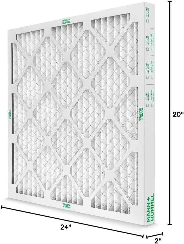 Mann+Hummel 20x24x2 MERV 8 Pleated HVAC AC Furnace Air Filters. 4 Pack.