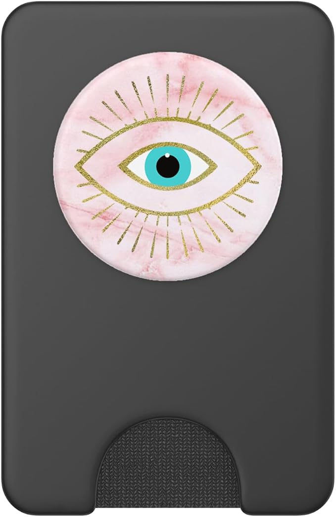 Yellow Evil Eye Pink White PopSockets Adhesive PopGrip