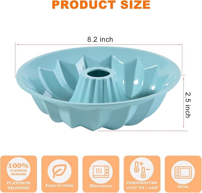 FunSiltasy Silicone Cake Mold Flower Shaped - Non-Stick Pan, Reusable Flexible Baking Mold for Cakes Cupcakes Chocolate, Easy to Clean Pink Baking Supplies