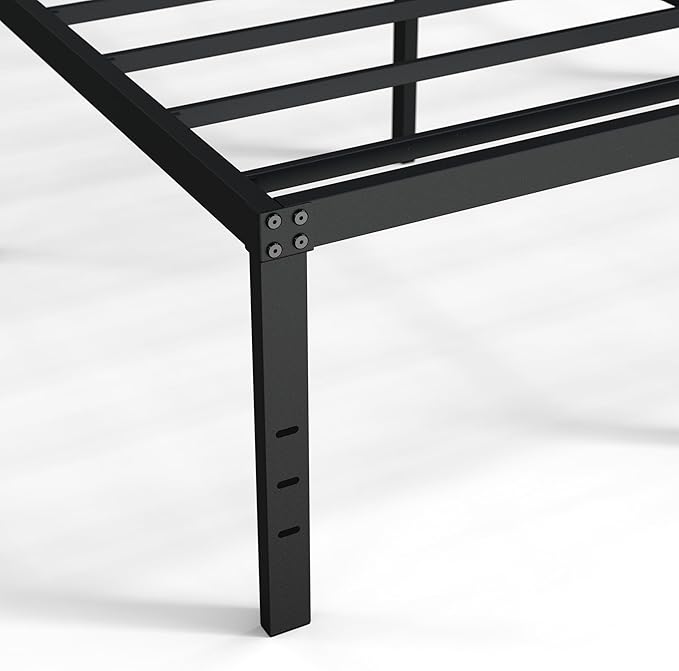 Full Size Bed Frame No Box Spring Needed, 20 Inch Heavy Duty Metal Platform Bed Frame Full Support Up to 3000 lbs, Easy Assembly, Noise Free, Black