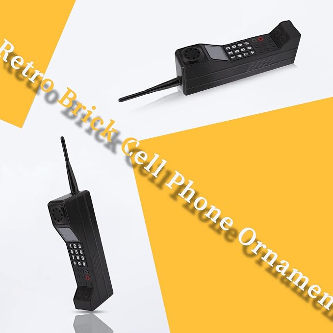 Retro 90s Mobile Phone Prop - Black for 80s 90s Party Decor &amp Home Living Room Decor