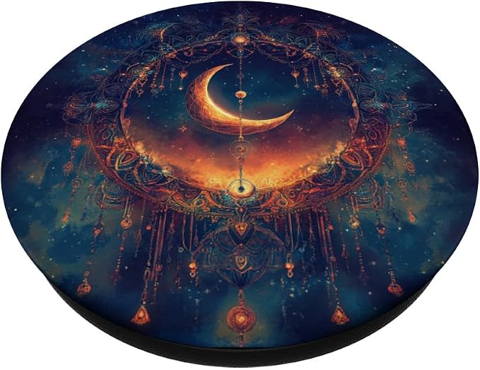 Mystical Moon Lover Astronomy Astrology Stargazer Celestial PopSockets Adhesive PopGrip