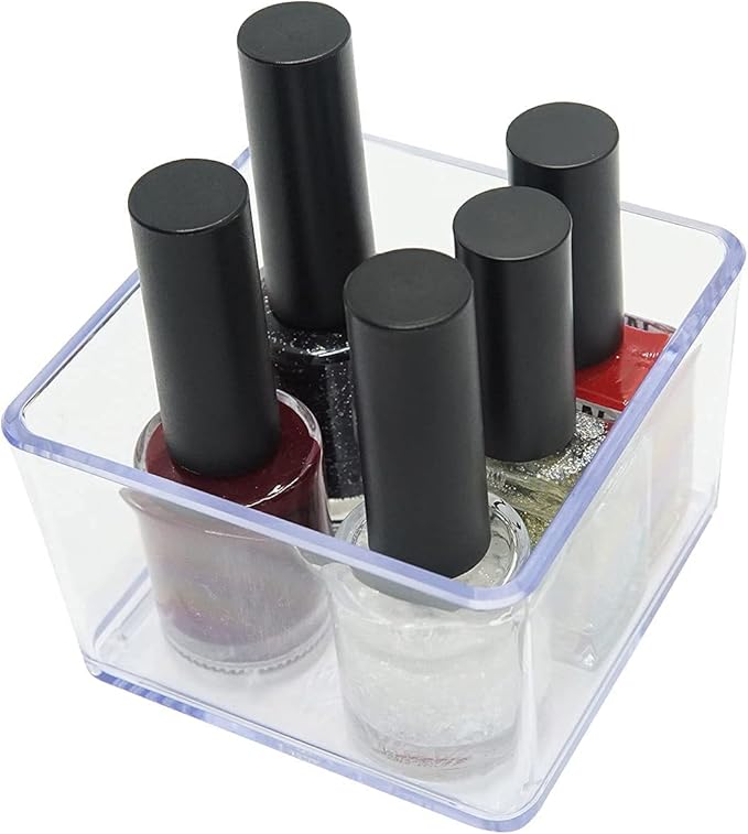 carrotez 1 Compartment Clear Plastic Drawer Organizer for Makeup, Bathroom, Desk, Vanity