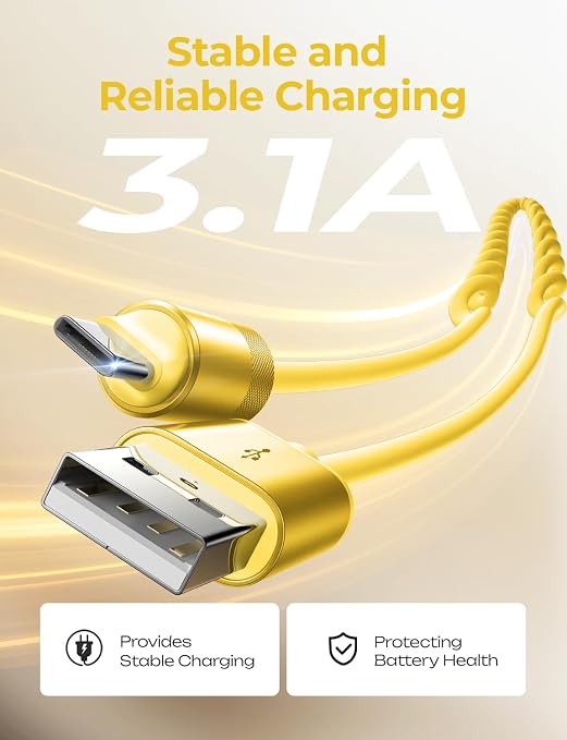 LISEN Chubby Cable Coiled Cable 2 Pack Car Play Cord | for Android Auto Short USB A to USB C Cable for iPhone 17/16/15 Samsung Galaxy S25/S24 A15/A14 Google Pixel 9/8 Blue 4FT