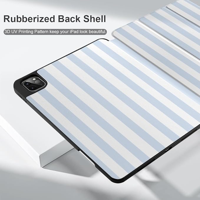 Case for iPad Pro 12.9 inch 6th Generation 2022 Built-in Pencil Holder + Trifold Stand + Auto Wake/Sleep + Protective Cover for iPad Pro 12.9 5th/4th/3rd Gen- Bear