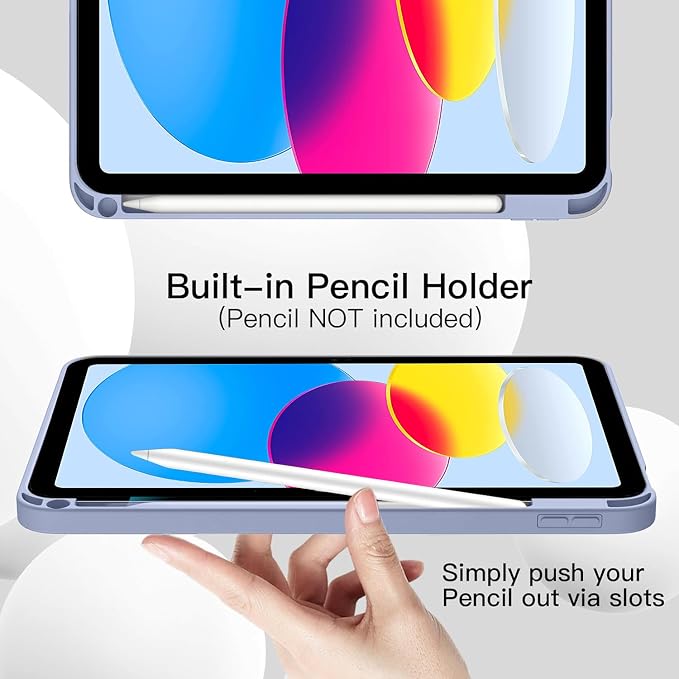 ProElite Smart Case for iPad (A16) 11th/10th Generation (2025/2022) Auto Sleep/Wake Cover Left Side Pencil Holder Soft Flexible Case Recoil Series - Black