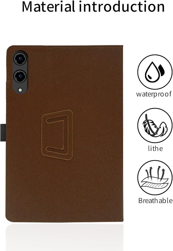 for TECLAST T65 13.4 Inch Android Tablet CaseBOVUGAC Folding Stand Protective Cover with Pencil Holder and Wrist StrapFull Protection Premium PUScratch Resistant(Black)