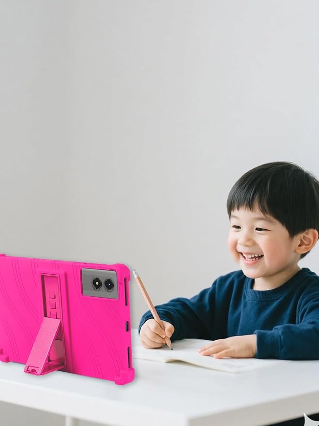 Case for TABWEE T50 Tablet 11 Inch (Black) | Soft Silicone Kids Friendly Protective Cover with Adjustable Stand Drop-Proof