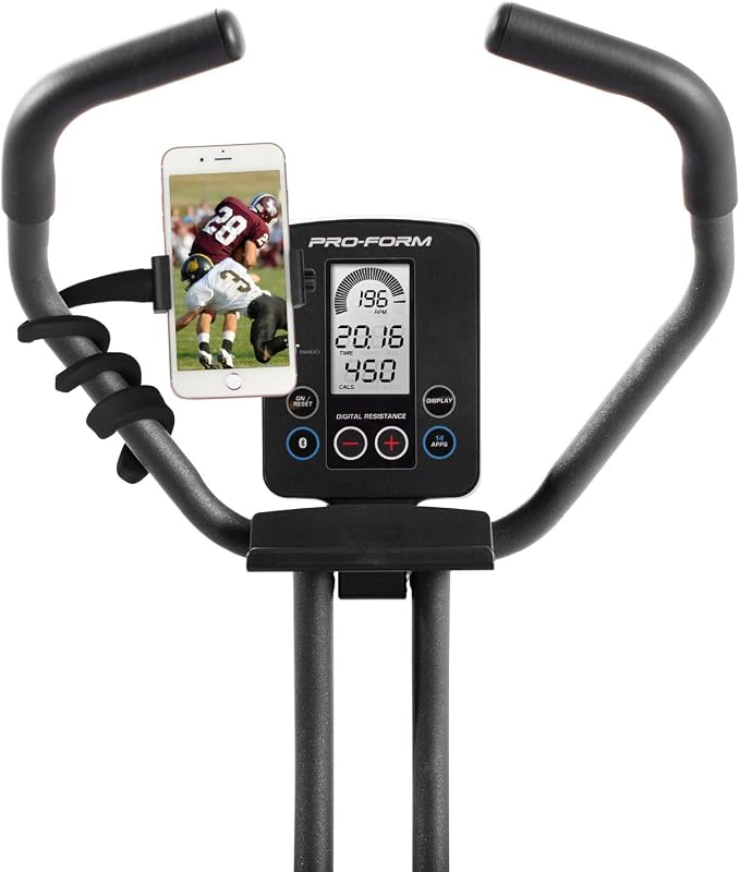 iTODOS Portable Flexible Cell Phone Holder Stand for Treadmill Spin Bike Stroller Shopping Cart Bed Car Kitchen Desk Compatible with iPhone Android (Black)