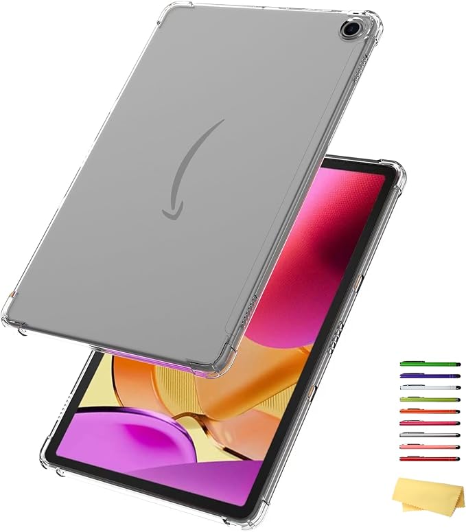 Clear Case for All-New Amazon Kindle Fire Max 11 Tablet (13th Generation 2023 Release) 11 Slim Lightweight Shell Transparent Soft TPU Back Shockproof Crystal Reinforced Corner Cover Clear