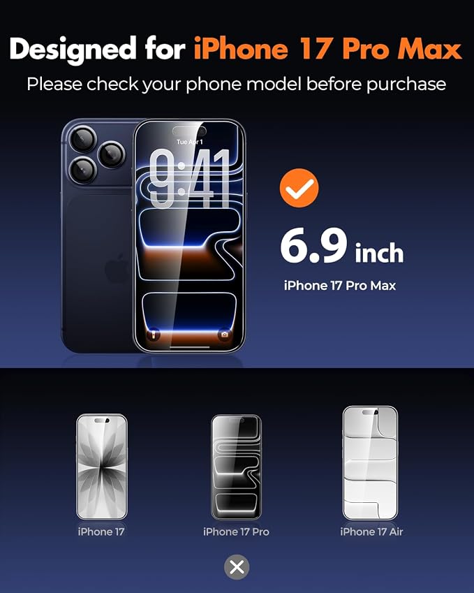 UNBREAKcable iPhone 15 Screen Protector 3-Pack Upgraded Dual-Tempered Glass + 3 Camera Lens Protectors Military-Grade 9H Hardness HD Clarity Anti-Fingerprint Case Friendly 6.1 Inch | Upgraded Du