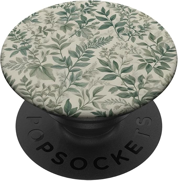 Sage Garden Green Floral Leaves PopSockets PopGrip for MagSafe