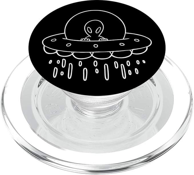 Alien UFO Drawing PopSockets Adhesive PopGrip