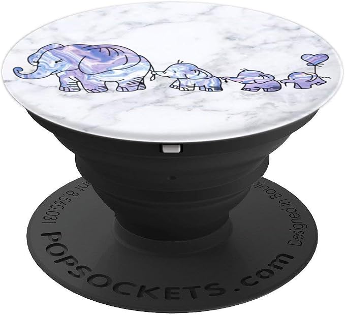 3 Kiddos Mama Elephant - 3 kids - Elephant Mom Phone Grip - PopSockets Adhesive PopGrip