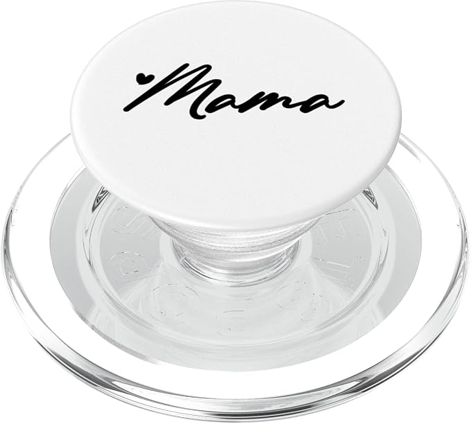 Black White Heart Mama PopSockets Adhesive PopGrip