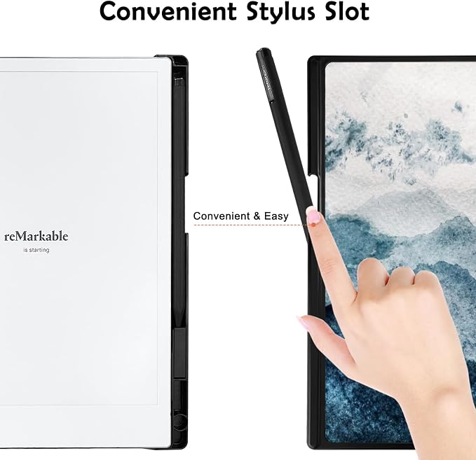 Case for Remarkable 2 Paper Tablet 10.3 2020 ReleasedLightweight and Hard Back Shell Protective Book Folio Cover with Built-in Pen HolderComes with Remarkable 2 Pen Tips.