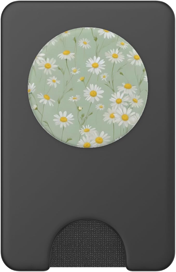 Daisy Flower Floral Sage Green PopSockets Adhesive PopGrip