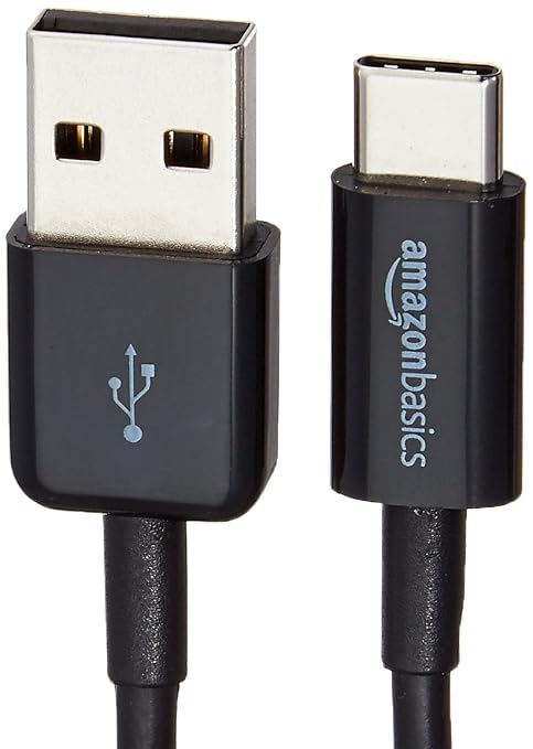 Amazon Basics USB-C to USB-A 2.0 Male Cable - 3 feet (0.9 meters) - Black 24 Pack of 5 120 count total Black