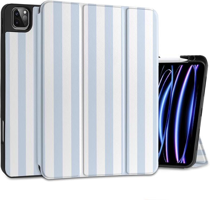 Case for iPad Pro 12.9 inch 6th Generation 2022 Built-in Pencil Holder + Trifold Stand + Auto Wake/Sleep + Protective Cover for iPad Pro 12.9 5th/4th/3rd Gen- Bear