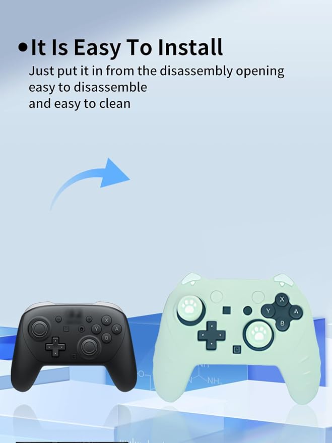 Case for Nintendo Switch 2 Pro ControllerUYRUREL Premium Sillence MaterialShock-Absorbing and Anti Drop Protection Soft Shellwith Stickers and Thumb GripsBlack.