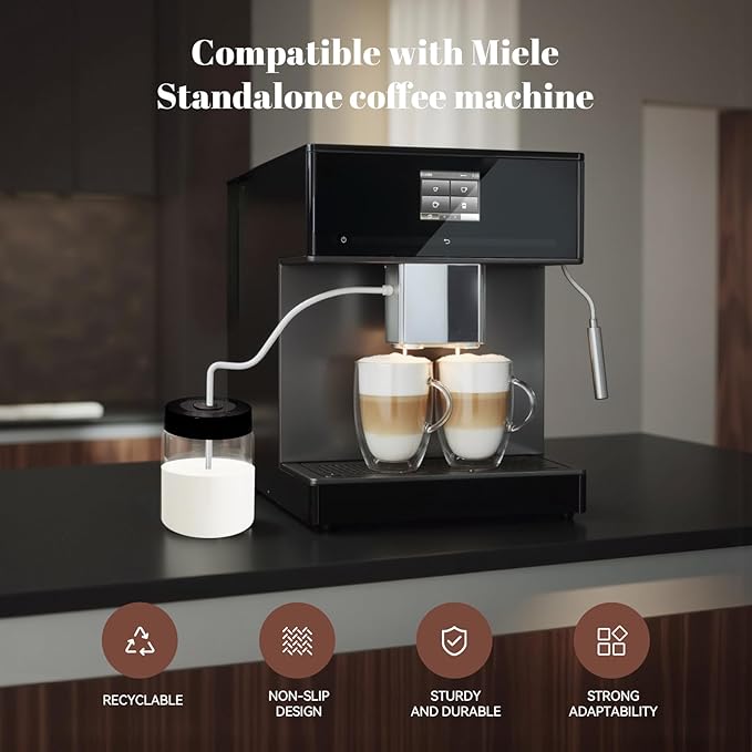 Glass Milk Container for Miele,Incompatible with Built-in Coffee Makers