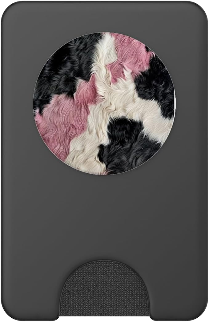 Cow Print Cowhide Pink Cool Moo Farm Animal Lovers PopSockets PopGrip for MagSafe