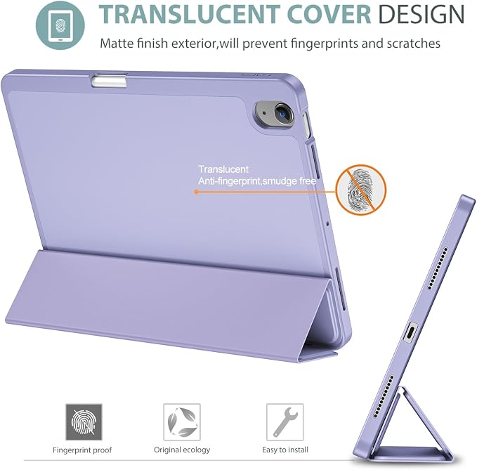 ProCase Smart Case for iPad Air 11-inch M4/M3/M2 &amp Air 10.9 5th/4th Gen | Hard Back Cover with Auto Sleep/Wake Slim Lightweight Case for iPad Air 11 2026/25/24 &amp 10.9 2022/2020-Aqua