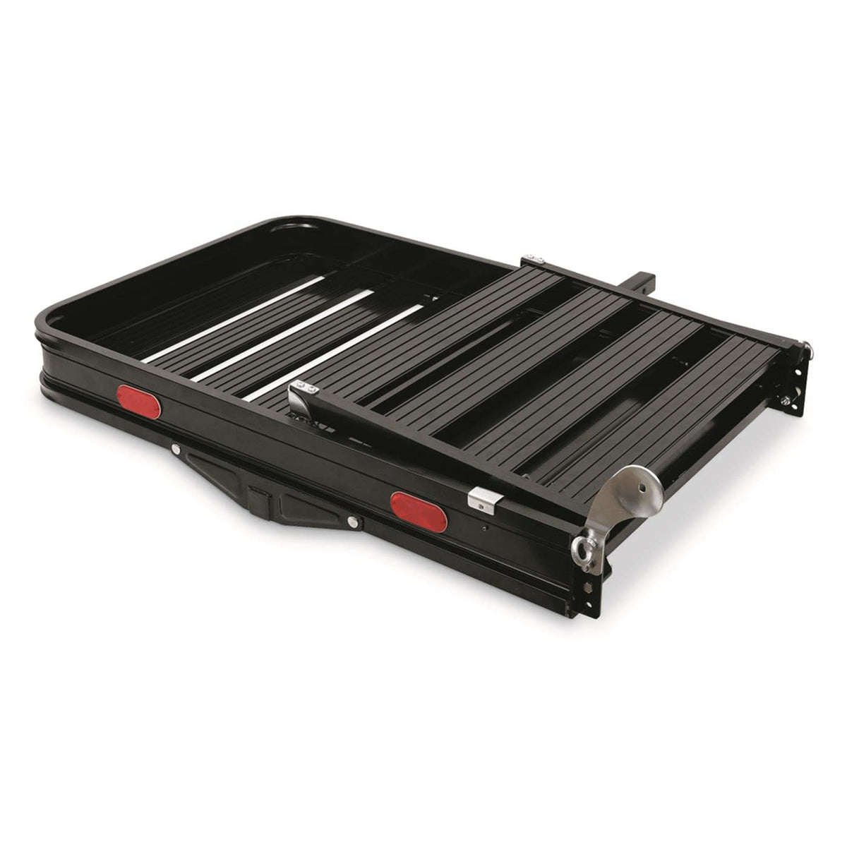 Guide Gear Vehicle Hitch Cargo Carrier, Pickup Truck Ramps Aluminum, Folding, 3-Position, Black