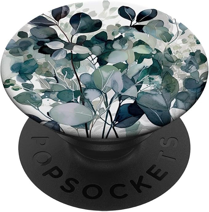 Eucalyptus Floral Flower Green Garden Pattern PopSockets Adhesive PopGrip