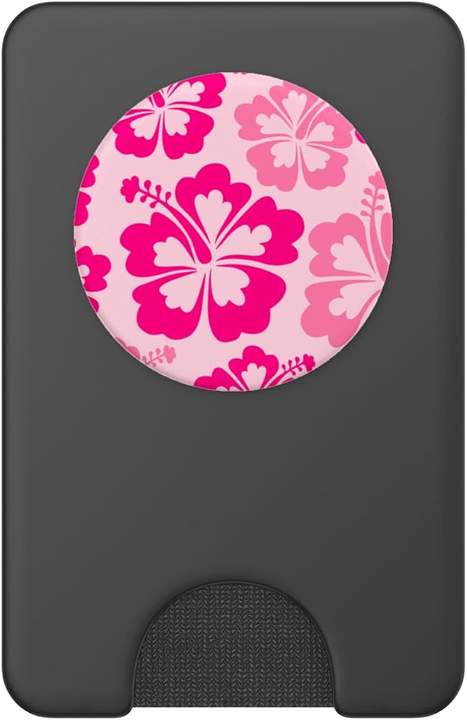 Hibiscus Flower Beach Hawaiian Exotic Floral Surf Vibe Pink PopSockets Adhesive PopGrip