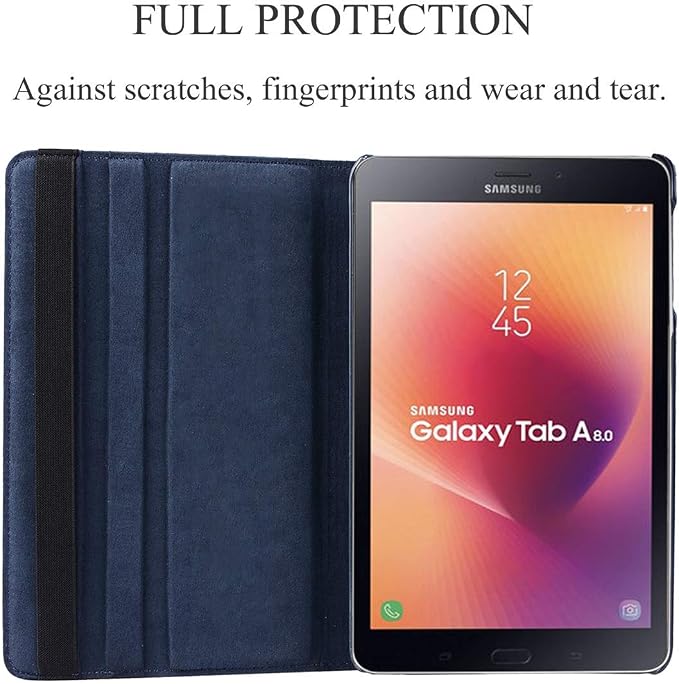 Case for Galaxy Tab A 8.0 2017 Old Model 360 Degree Rotating Case Cover for Samsung Galaxy Tab A 8.0 Inch 2017 Release (SM-T380/SM-T385) - Black