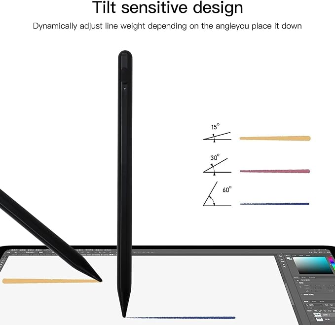 2023 New Touch Screen Stylus Pen Compatible for iPad 2021 9th gen/2020 8th gen/2019 7th gen/2018 6th gen - Black