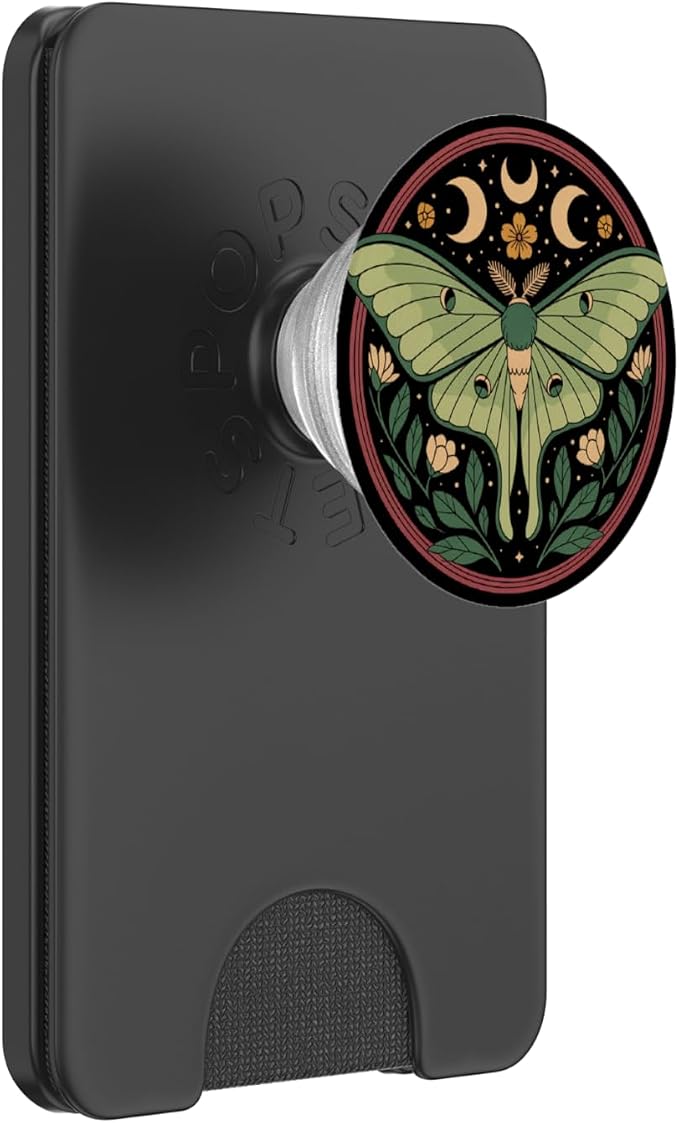 Luna Moth Lover Entomology Bug Flying Insect PopSockets PopWallet for MagSafe