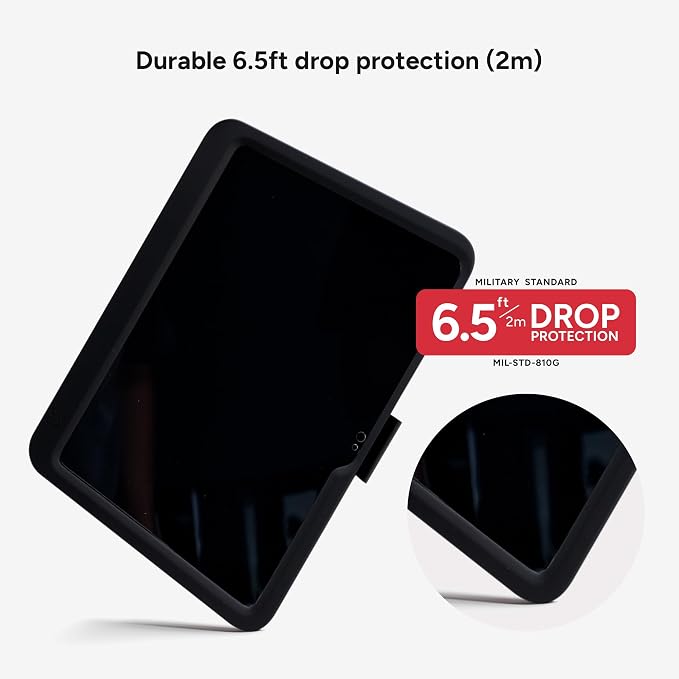 ZAGG Denali iPad 10.9-Inch/iPad 11-inch (A16) Case - Ultra-Durable Eco-Friendly Drop-Resistant with Snap-On Screen Protector &amp Infinity Angle Stand Compatible with 10th Gen Black